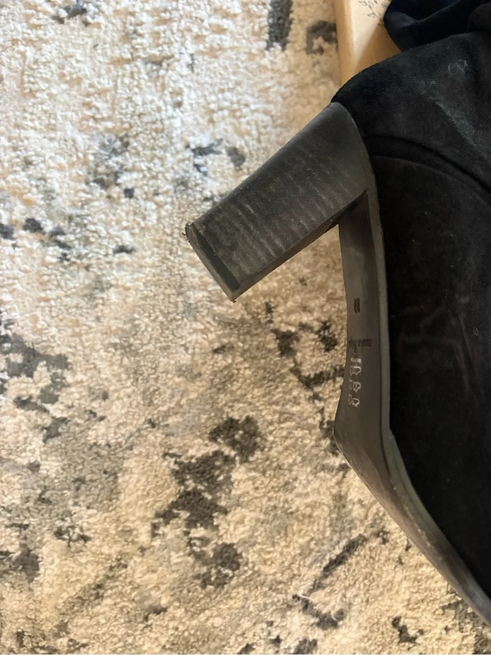 Free People Black Suede Slouch Knee Boots